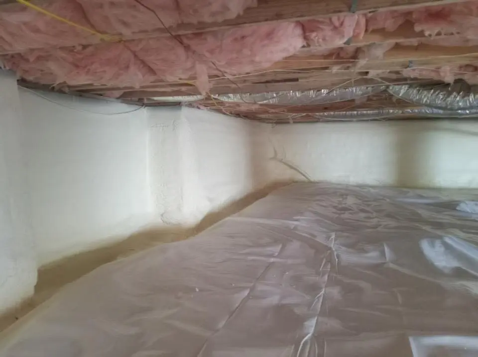 Crawl space encapsulation with closed-cell spray foam for Spray Foam Roofing in Poland